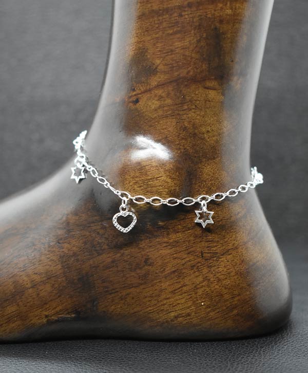 Star & Heart Anklet