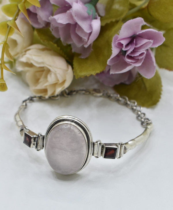 Moonlit Garnet Bracelet