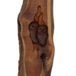 Intricately Hand Carved Owl Couple Art