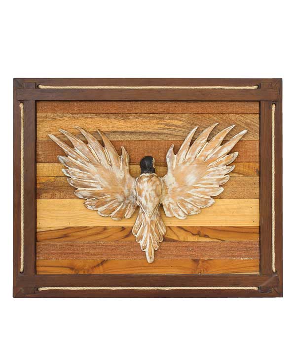 Intricately Hand Carved Pigeons Art