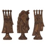 Hand Carved King, Queen & Horse Art