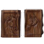 Intricately Hand Carved Horse & Mare