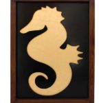 Textured Sea Horse Wall Art