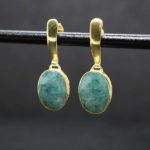 Gold Plated Emerald Earrings