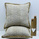 Multicolour Cotton & Velvet Cushion Cover