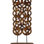 Burnt Effect Carved Art Piece