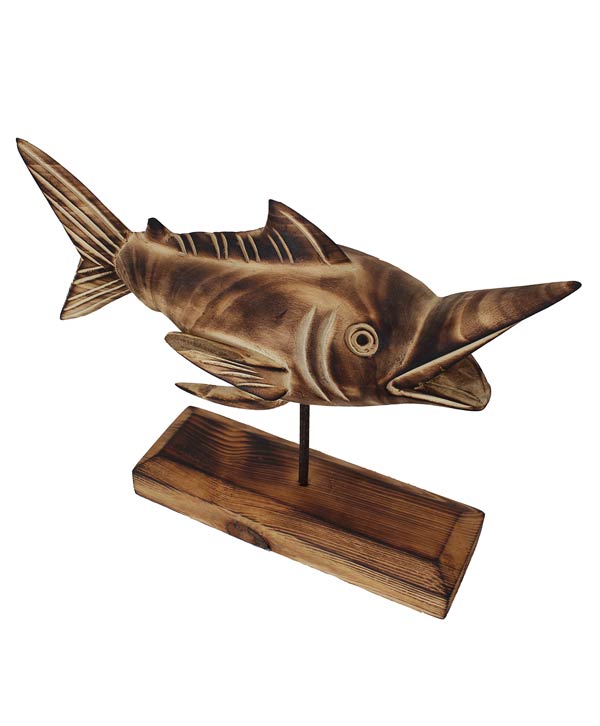 Burnt Effect Fish Art Piece