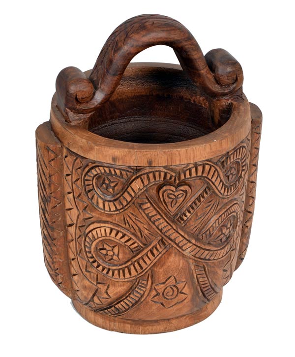 Intricately Hand Carved Wooden Art