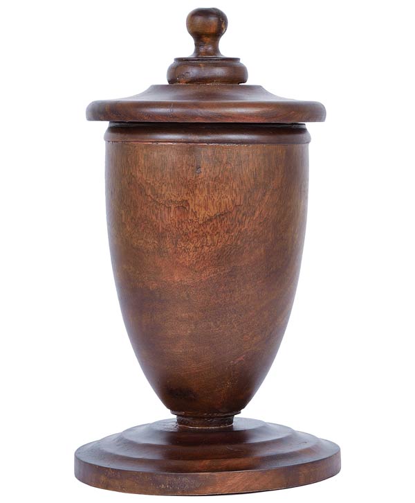 Hand Crafted Wooden Pot Art