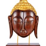 Intricately Hand Carved Buddha Face Art