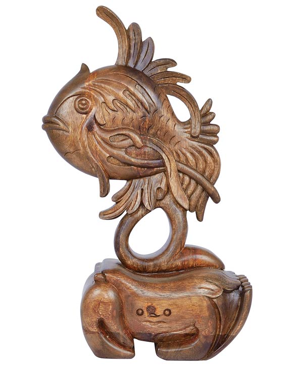 Hand Carved Fish Art