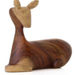 One Piece Deer On Sheesham Wood Art