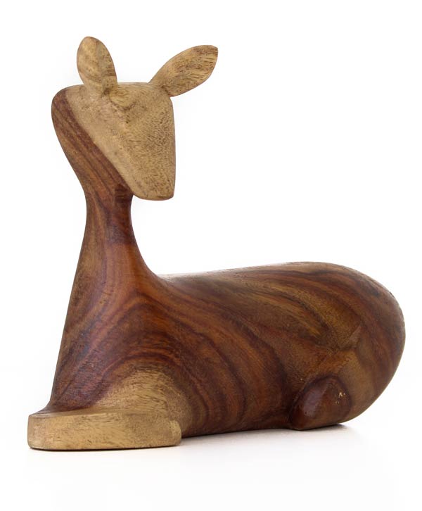 One Piece Deer On Sheesham Wood Art