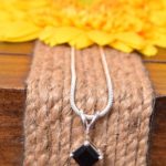 Black Onyx & Silver Design Pendant