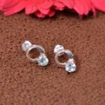 Blue Topaz & Silver Modern Earrings