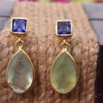 Prehnite & Iolite Modern Earrings