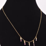 Tourmaline Stone Gold Plated Modern Necklace