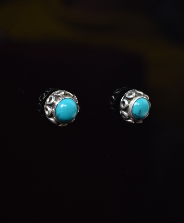 Turquoise Bloom Studs