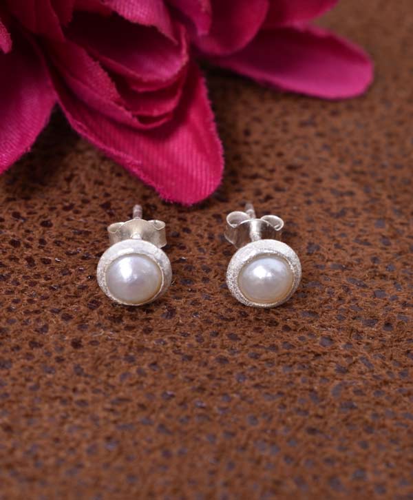 Pearl Halo Studs