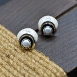 Pearl  Stone Stud Earrings