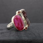 Ruby & Garnet Stone Modern Ring