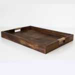 Wooden Tray With Jute On Handles