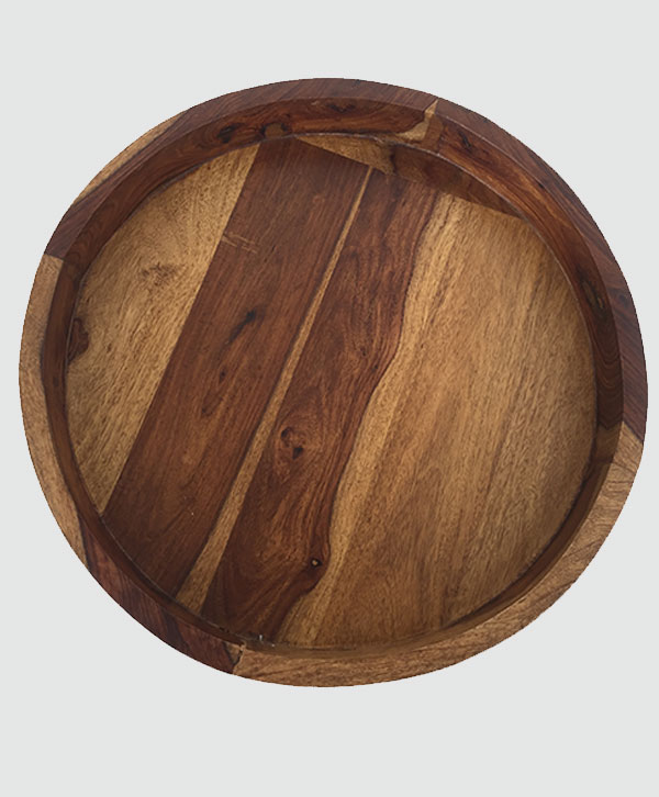 Round Tray With Grooves On It