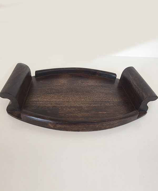 Natural Wood Tray With Smart Handles