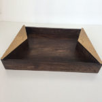 Wooden Tray With Golden Polished Handles