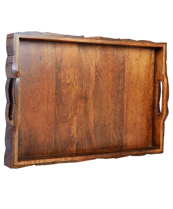 Raw Wood Design Wooden Tray (Big)