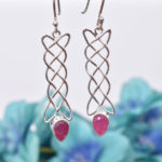 Droplet Design Ruby Earrings