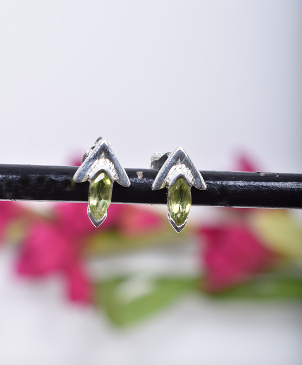 Small Peridot Studs