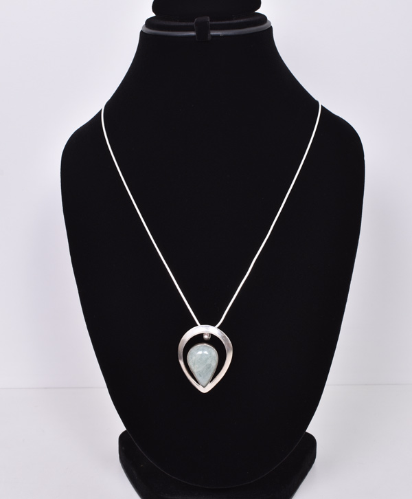 Aqua Teardrop Charm