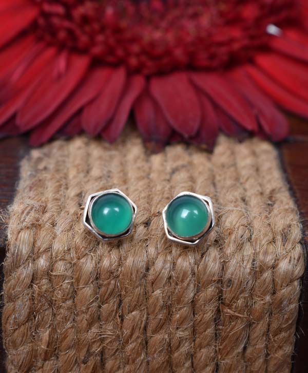 Green Onyx Studs