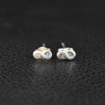Boomerang Design Silver Earrings