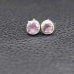 Amethyst & Silver Studs