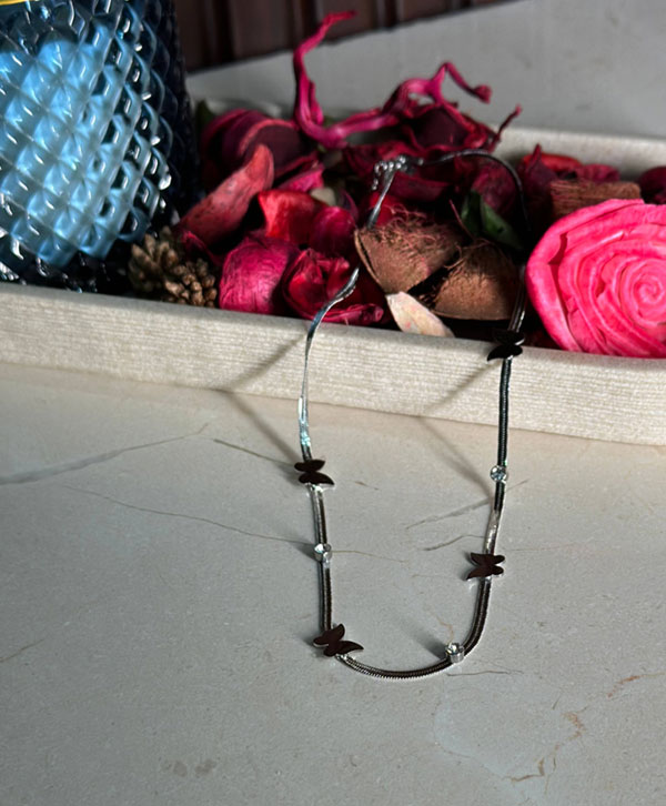 Snake Chain And Butterfly Necklace