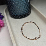 Flower And Stones Chain Bracelet