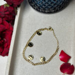 Smiley Gold Chain Bracelet