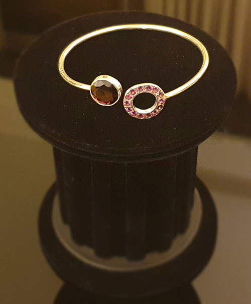 Tourmaline & Garnet Bangle