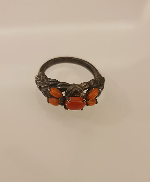 Crimson Leaf Ring