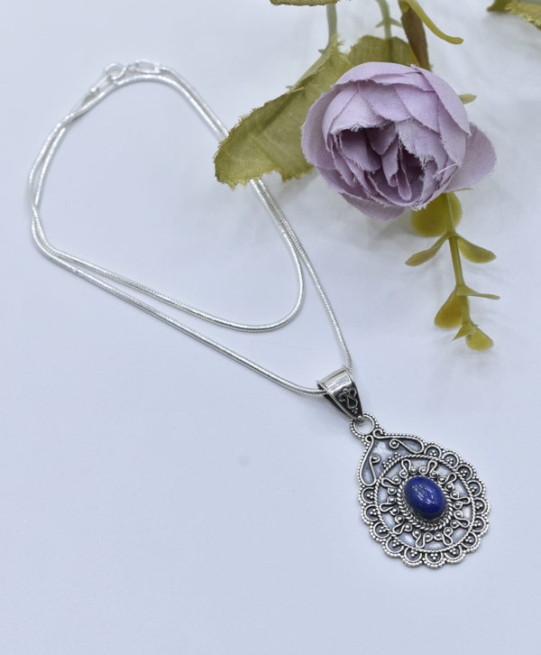 Mounted Lapis Pendant