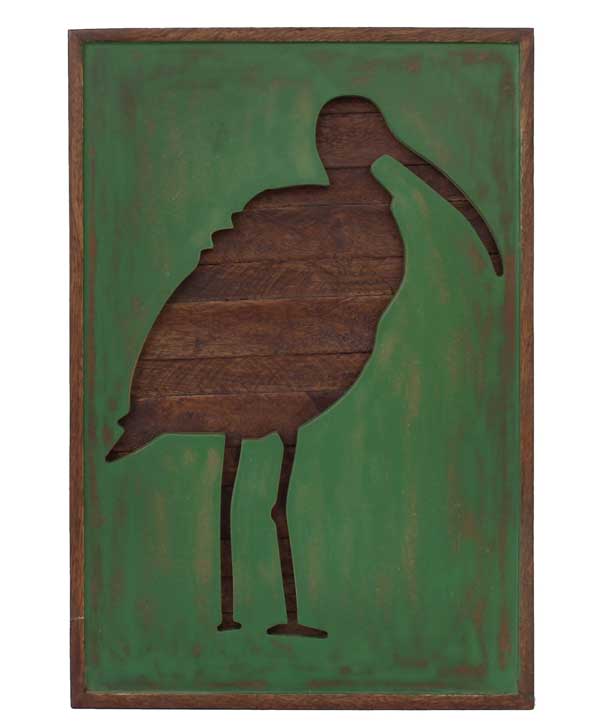 Green Long Beak Bird Art