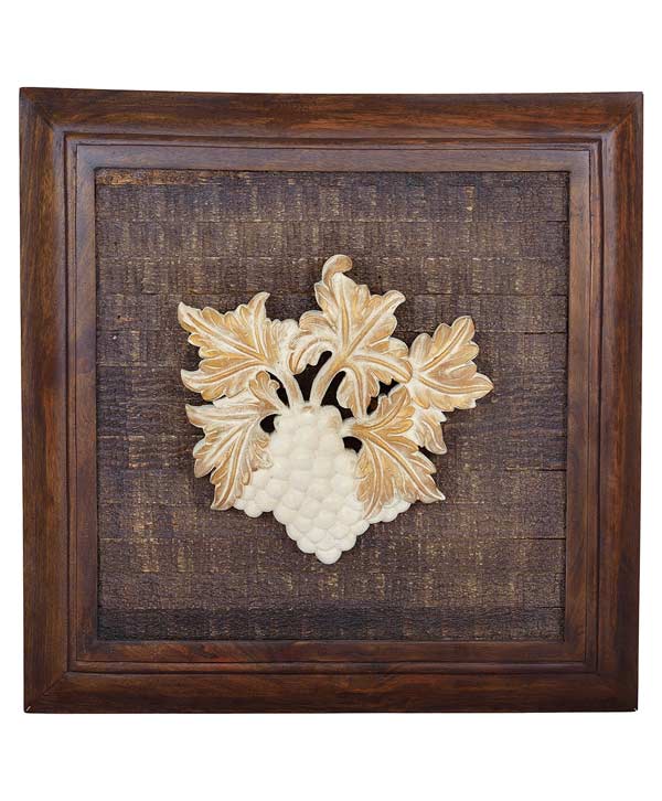 Intricately Hand Carved Grapes Art