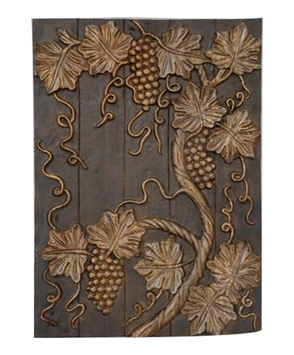 Intricately Hand Carved Grapes Arbor Art