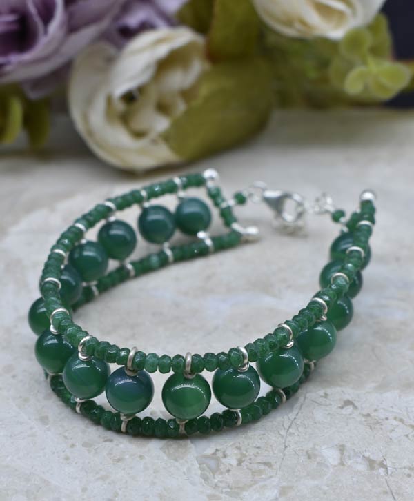 Square Cut Emerald Tennis Bracelet in Platinum - Filigree Jewelers