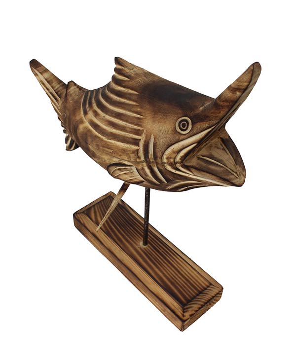 Burnt Effect Fish Art Piece