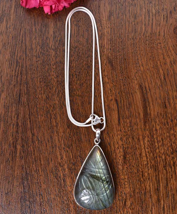 Labradorite Carved Drop
