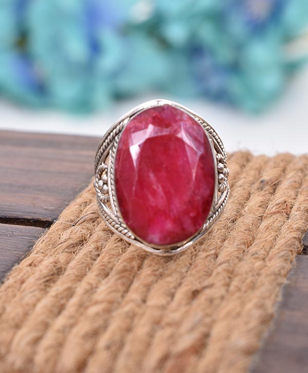 925 Silver Ring For Women - Men Red Ruby Simulated Stone Silver Ring Size 7  July Birthstone Elegant Silver Ring Size 7 Gift For Sister On Birthday 925 Silver  Jewelry With Gemstone - Walmart.com