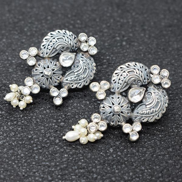 Dainty Silver Earrings | Elegant Indo Western Design | Pure Silver SER